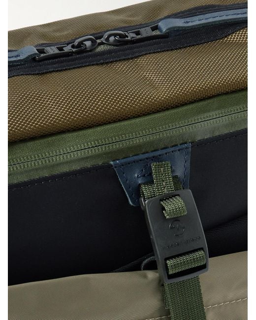 Master Piece Black Scramble Shell And Nylon Oxford Messenger Bag for men