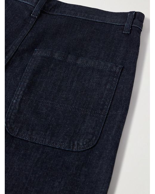 Nili Lotan Blue Carpenter Straight-Leg Cropped Jeans for men
