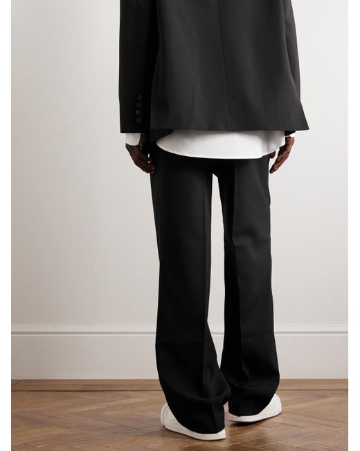 Frankie Shop Black Beo Wide-leg Pleated Woven Suit Trousers for men