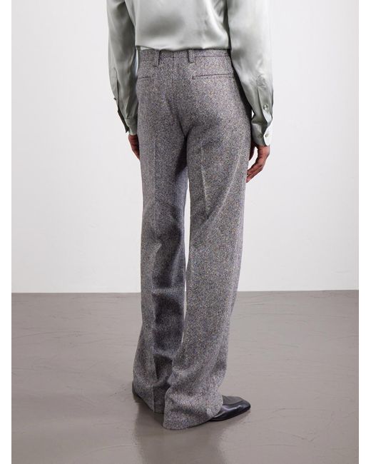 Dries Van Noten Gray Panvel Straight-leg Wool-twill Trousers for men
