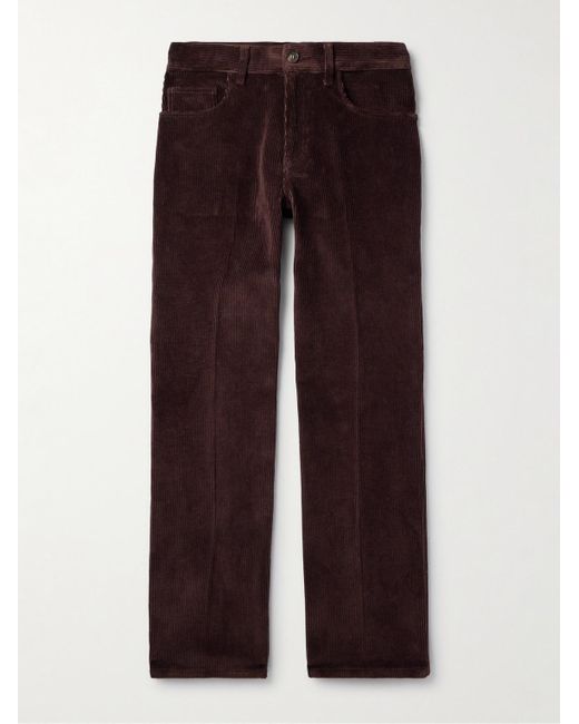 Tod's Purple Straight-leg Cotton-corduroy Trousers for men