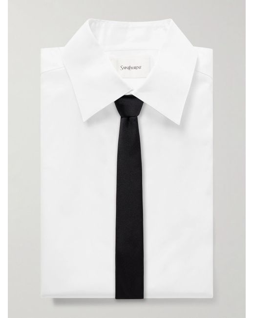Saint Laurent Black 5Cm Silk-Twill Tie for men