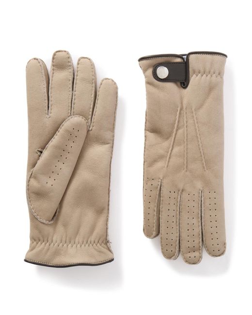 Brunello Cucinelli Natural Leather Gloves for men