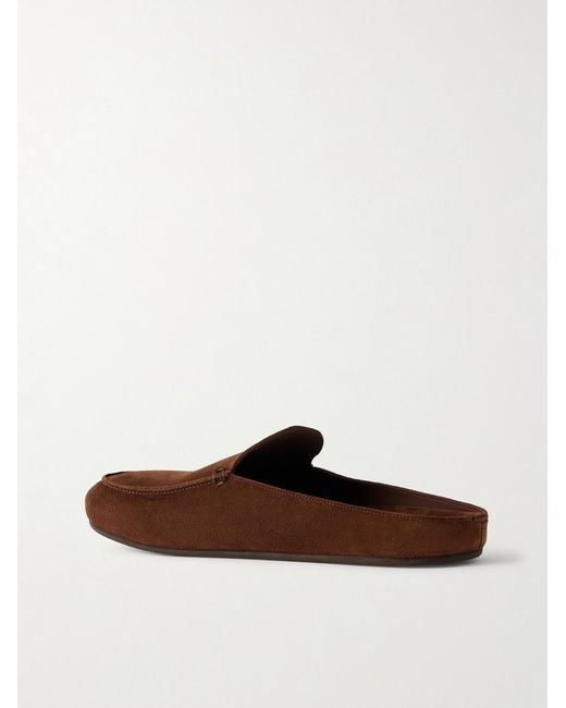 VINNY'S Brown Donnie Suede Loafers for men