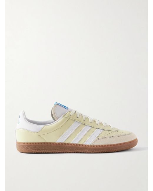 adidas Originals C.P. Company Wimberly Spezial Grosgrain And Suede-Trimmed  Leather Sneakers in White for Men | Lyst UK