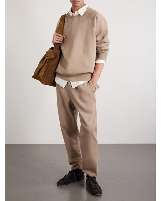 Les Tien Natural Heavyweight Structured-Fleece Cotton-Jersey Sweatpants for men
