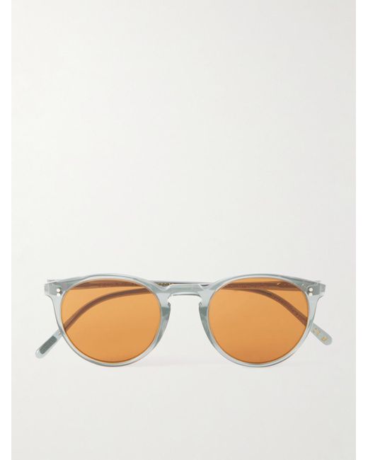 Oliver Peoples Blue Round-frame Acetate Sunglasses for men