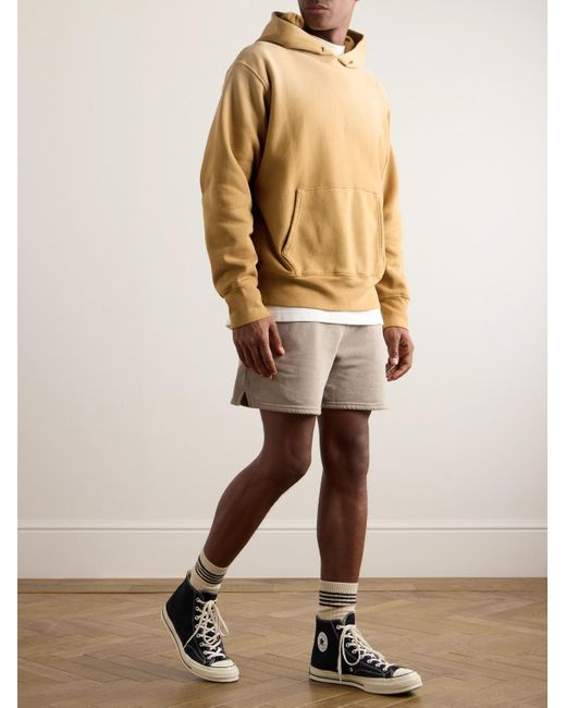 Les Tien Natural Garment-dyed Cotton-jersey Hoodie for men