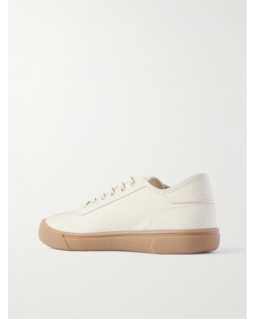The Row White Grosgrain-Trimmed Canvas Sneakers for men