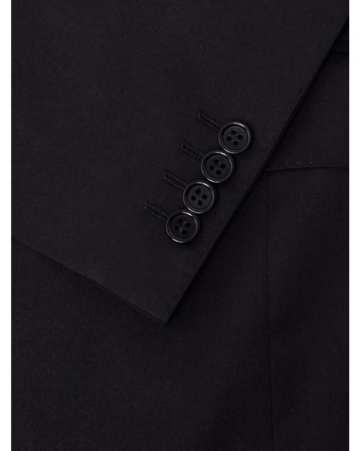 Canali Black Super 130S Wool Suit Jacket for men