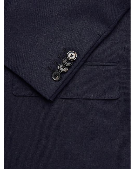 Loro Piana Blue Linen Suit Jacket for men