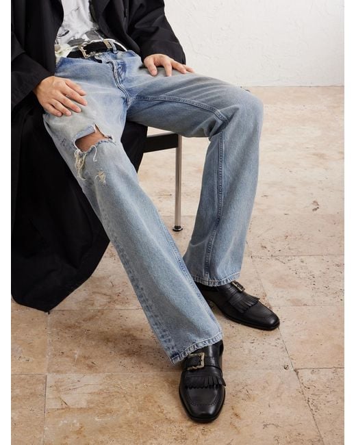 Enfants Riches Deprimes White Oxford Leather Loafers for men