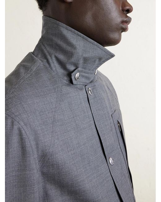 Brunello Cucinelli Gray Virgin Wool Field Jacket for men
