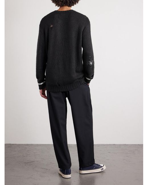 Neighborhood Blue Savage Embroidered Woven Sweater for men
