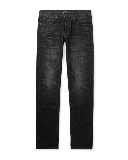 Tom Ford Black Slim-Fit Selvedge Jeans for men
