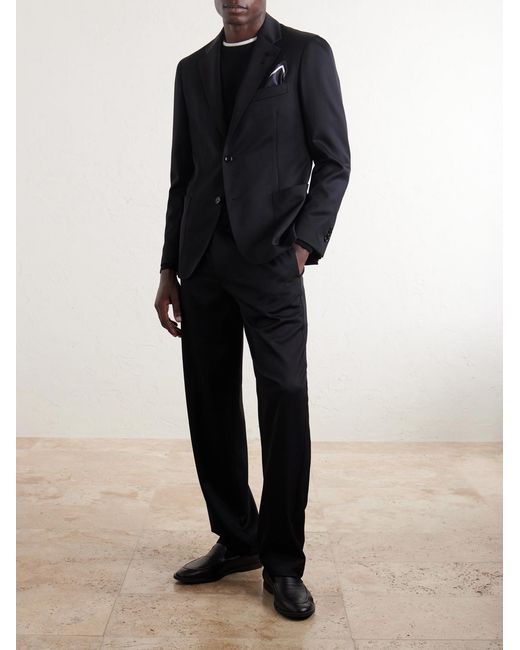 Lardini Black Wool-gabardine Suit Jacket for men
