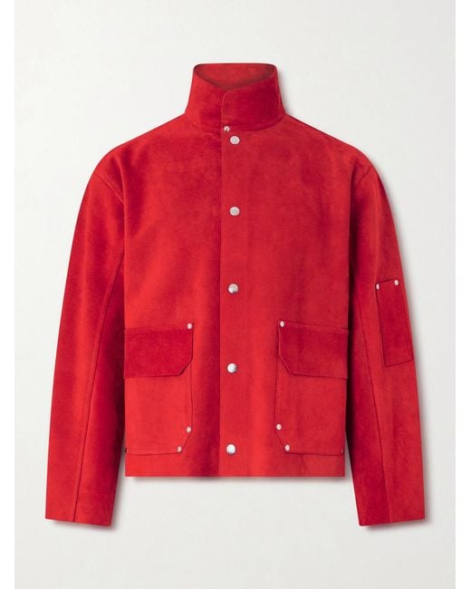 Bode Red Welding Suede Jacket for men
