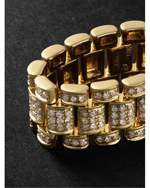 SHAY Metallic 18-Karat Diamond Ring for men