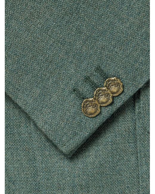 Sid Mashburn Green Ghost Slim-Fit Unstructured Wool Suit Jacket for men