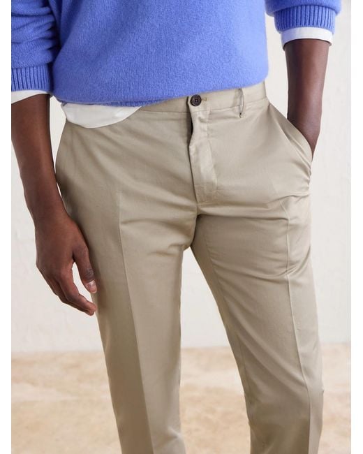 Slowear Natural Tapered Woven Suit Trousers for men
