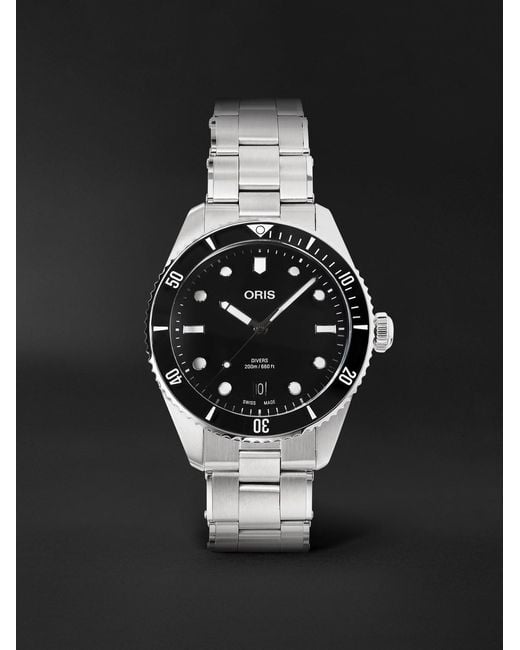 Oris Black Divers Date Automatic 39Mm Stainless Steel Watch, Ref. No. 01 733 7795 4054 for men