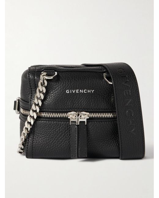 Borsa a tracolla piccola in pelle pieno fiore Pandora di Givenchy in Black da Uomo