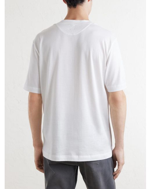 Eleventy White Cotton-Jersey T-Shirt for men