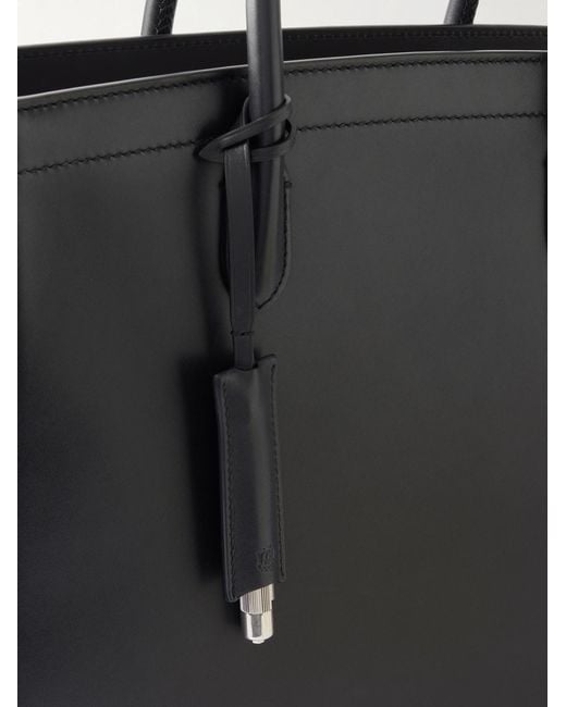 Dunhill Black Century 33 Patina-Leather Tote Bag for men