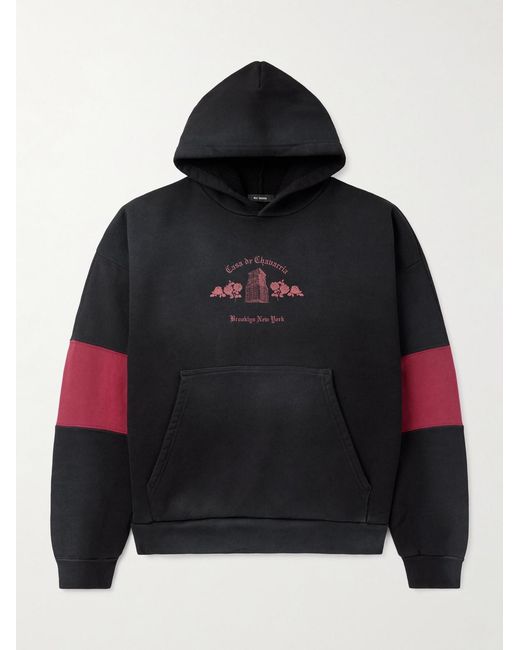 Willy Chavarria Black Casa De Chavarria Printed Cotton-Jersey Hoodie for men