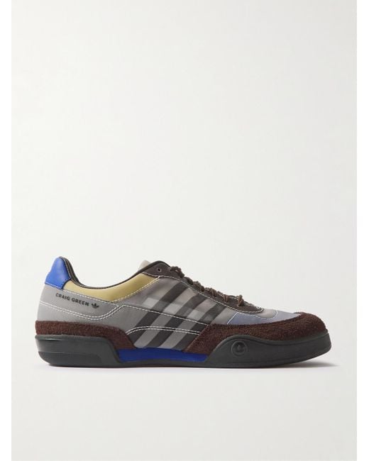 adidas Originals Craig Squash Polta Akh Suede Trimmed Canvas Sneakers in Black for Men Lyst UK
