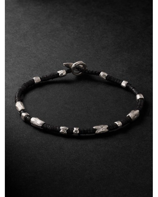 Dryp Sterling Beaded Bracelet di MAOR in Black da Uomo