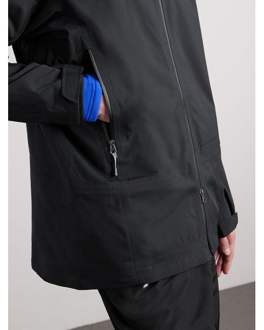 houdini Black Ride Recycled Loop Hardshell Hooded Ski Jacket for men