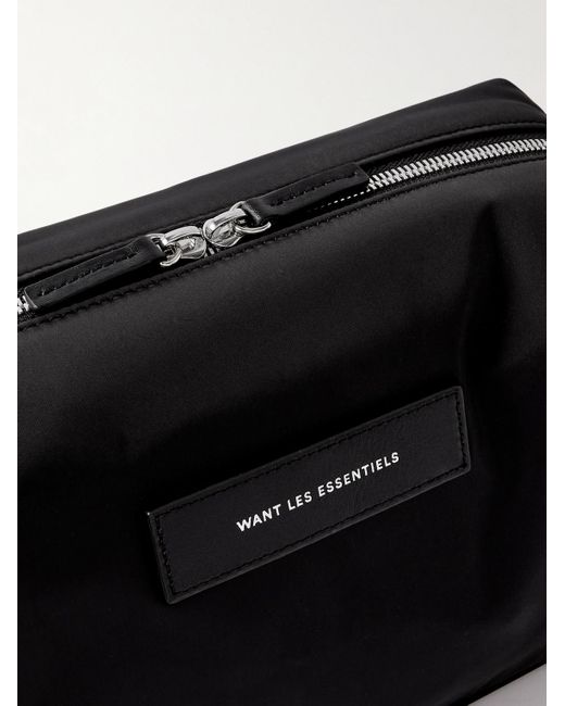 Want Les Essentiels De La Vie Black Shell Wash Bag for men