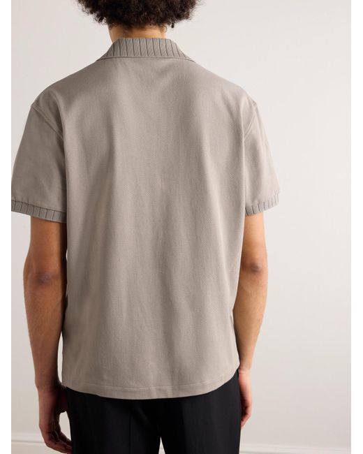 STÒFFA Natural Cotton-piqué Polo Shirt for men