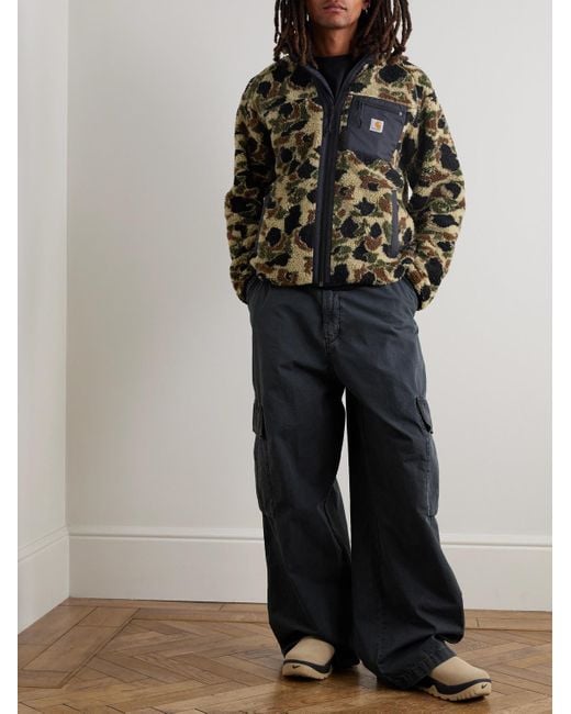 Carhartt Black Prentis Shell-trimmed Camouflage-print Fleece Jacket for men
