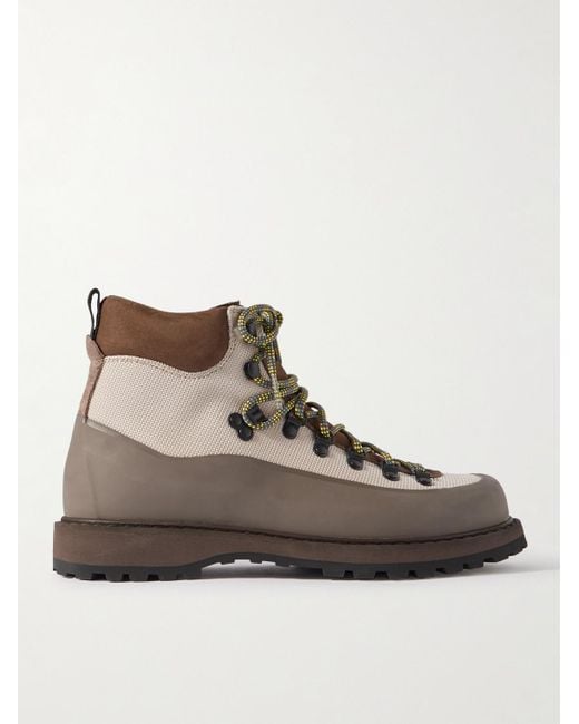 Diemme Brown Roccia Vet Sport Rubber And Suede-trimmed Tech-mesh Hiking Boots for men