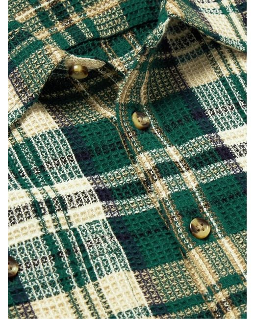 Corridor NYC Green Plaid Cotton-madras Shirt for men
