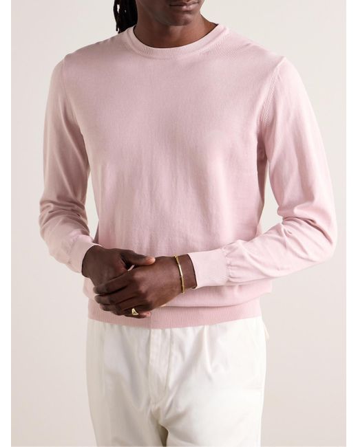 Canali Pullover aus Baumwolle in Pink für Herren