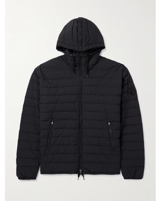 Herno Black Quilted Padded Shell Hooded Down Jacket for men