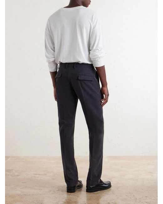 Massimo Alba Blue Ionio2 Straight-leg Cotton-blend Trousers for men