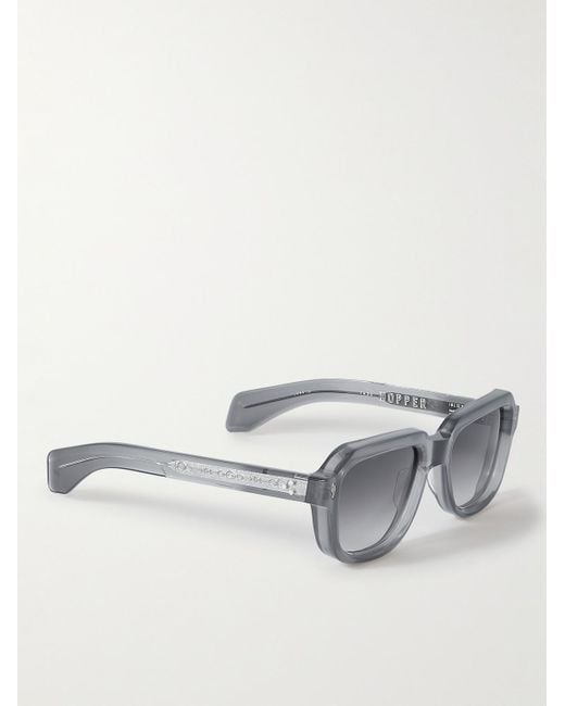 Jacques Marie Mage Gray Taos Square-frame Acetate Sunglasses for men