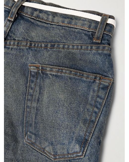 Jeans A Gamba Dritta Slim-Fit Effetto Consumato Con Cintura Fathers Engine di RRR123 in Blue da Uomo