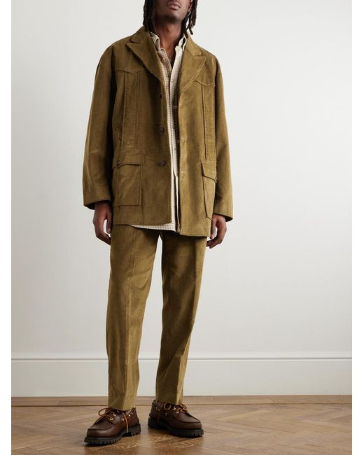 Needles Green Cotton-Corduroy Blazer for men