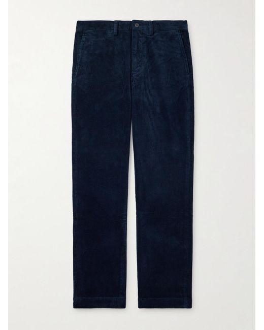 Polo Ralph Lauren Blue Bedford Slim-Fit Straight-Leg Cotton-Blend Corduroy Trousers for men