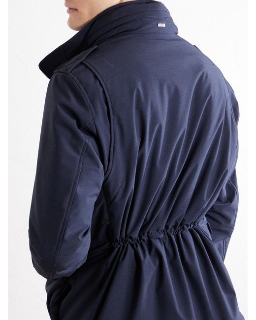 Herno Blue Four Pockets Woven Jacket for men