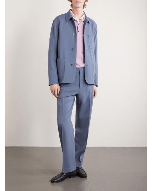 Paul Smith Blue Grain De Poudre Wool Jacket for men