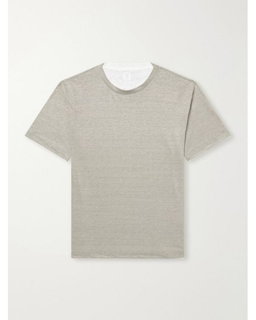 Eleventy Natural Linen T-Shirt for men