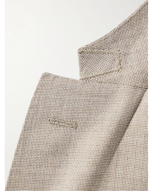 Boglioli K-Jacket schmal geschnittenes unstrukturiertes Sakko aus Wolle in Panamabindung in Natural für Herren