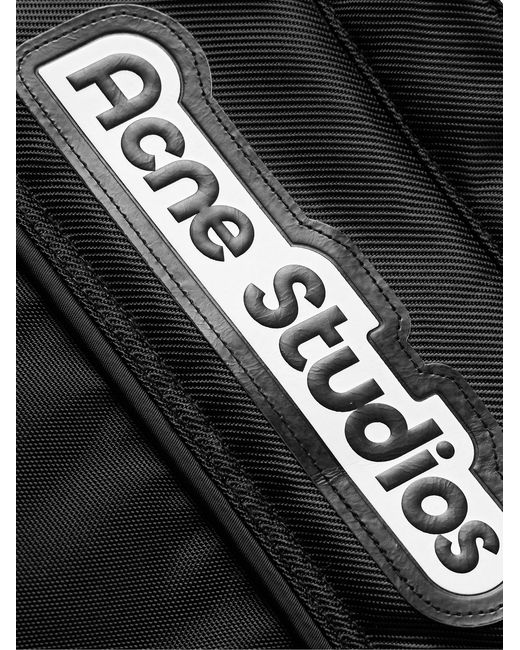 Acne Black Panelled Padded Drill And Canvas Jacket for men