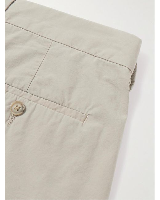 NN07 Natural Bill 1080 Tapered Pleated Organic Cotton-blend Trousers for men